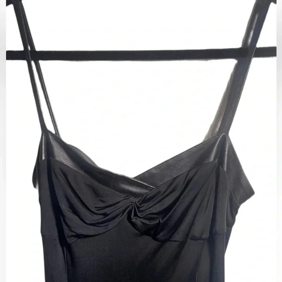 Rock & republic blck chain detail low back spaghetti strap evening party dress 8 - Picture 2 of 7